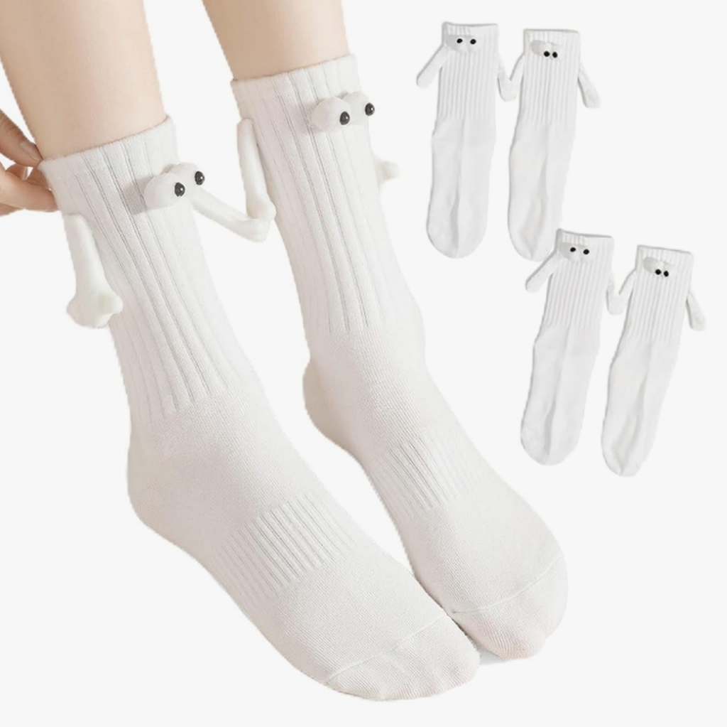Set Of 2 Pair Hand Holding Socks